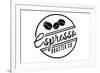 Espresso Roaster Co. (white)-Lantern Press-Framed Premium Giclee Print