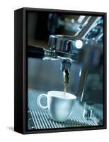 Espresso Running into a Cup-Ingolf Hatz-Framed Stretched Canvas