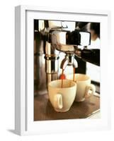 Espresso Running out of Espresso Machine into Two Cups-Stefan Braun-Framed Photographic Print