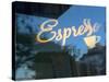 Espresso Sign in Cafe Window, Portland, Oregon, USA-Janis Miglavs-Stretched Canvas