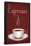 Espresso Sign-Lantern Press-Framed Stretched Canvas