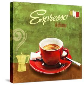 Espresso-Skip Teller-Stretched Canvas