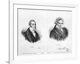 Esprit Auber and Ludwig Van Beethoven-Auguste Bry-Framed Giclee Print