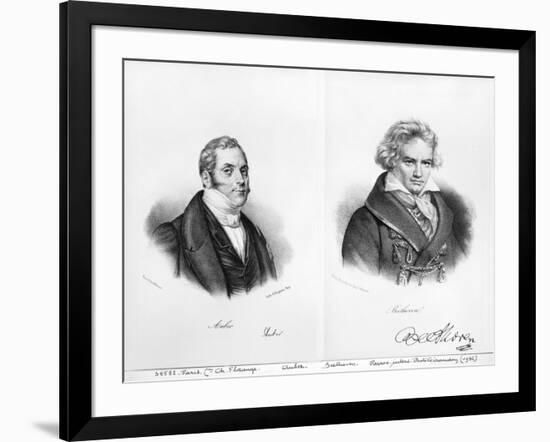 Esprit Auber and Ludwig Van Beethoven-Auguste Bry-Framed Giclee Print