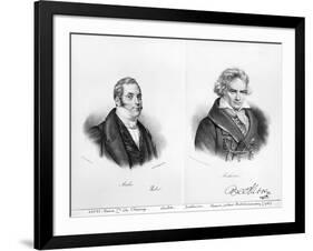 Esprit Auber and Ludwig Van Beethoven-Auguste Bry-Framed Giclee Print