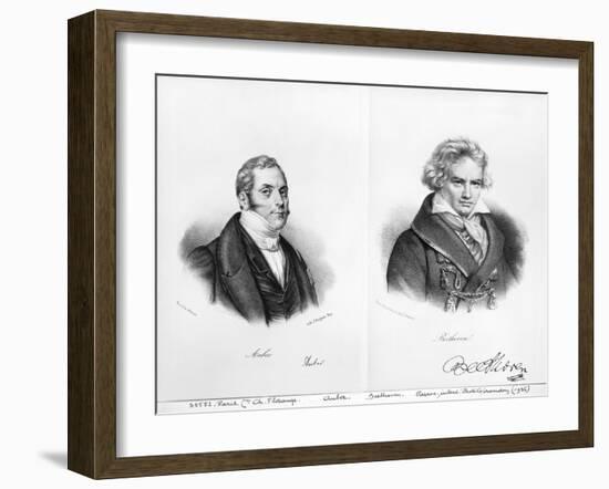 Esprit Auber and Ludwig Van Beethoven-Auguste Bry-Framed Giclee Print