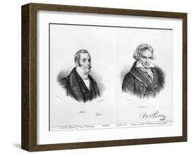 Esprit Auber and Ludwig Van Beethoven-Auguste Bry-Framed Giclee Print