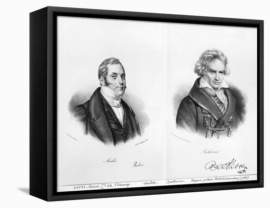 Esprit Auber and Ludwig Van Beethoven-Auguste Bry-Framed Stretched Canvas