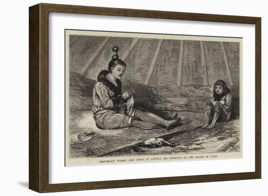 Esquimaux Woman and Child at Lievely (Or Godhavn) on the Island of Disco-Alfred Chantrey Corbould-Framed Giclee Print