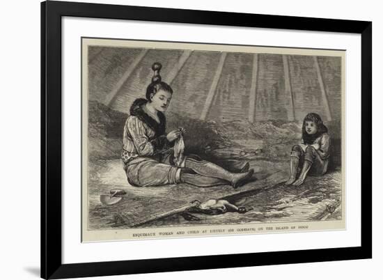 Esquimaux Woman and Child at Lievely (Or Godhavn) on the Island of Disco-Alfred Chantrey Corbould-Framed Giclee Print