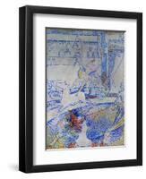 Esquisse pour " le Cirque" -sketch for " the circus" 1891-Georges Seurat-Framed Giclee Print