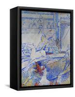 Esquisse pour " le Cirque" -sketch for " the circus" 1891-Georges Seurat-Framed Stretched Canvas