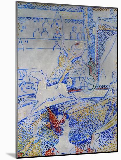 Esquisse pour " le Cirque" -sketch for " the circus" 1891-Georges Seurat-Mounted Giclee Print