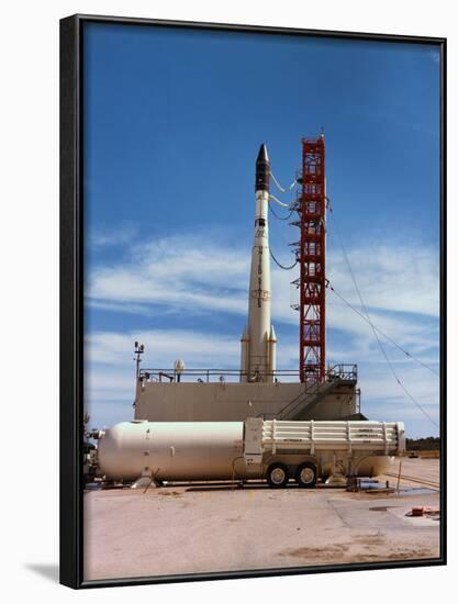 Essa-Ii Weather Satellite and Delta Rocket-null-Framed Photographic Print