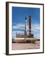 Essa-Ii Weather Satellite and Delta Rocket-null-Framed Photographic Print