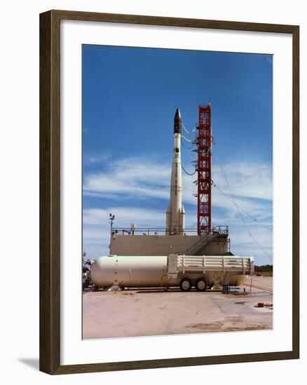 Essa-Ii Weather Satellite and Delta Rocket-null-Framed Photographic Print