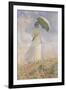 Essai de figure en plein air : femme à l'ombrelle tournée vers la droite-Claude Monet-Framed Giclee Print