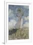 Essai de figure en plein air : femme à l'ombrelle tournée vers la gauche-Claude Monet-Framed Giclee Print