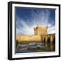 Essaouira Port with Blue Fishing Boats and the Fortress of Castelo Real of Mogador, Morocco. Unesco-Pagina-Framed Photographic Print