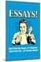 Essays Steal is Plagarism or Creative Genius Funny Retro Poster-Retrospoofs-Mounted Poster