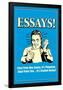 Essays Steal is Plagarism or Creative Genius Funny Retro Poster-Retrospoofs-Framed Poster