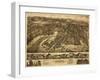 Essex, Connecticut - Panoramic Map-Lantern Press-Framed Art Print