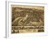 Essex, Connecticut - Panoramic Map-Lantern Press-Framed Art Print