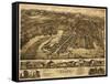 Essex, Connecticut - Panoramic Map-Lantern Press-Framed Stretched Canvas