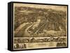 Essex, Connecticut - Panoramic Map-Lantern Press-Framed Stretched Canvas