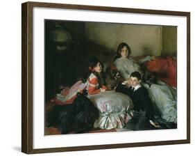 Essie, Ruby and Ferdinand, Children of Asher Wertheimer-John Singer Sargent-Framed Giclee Print