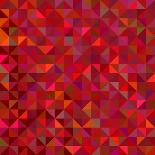 Red Geometric Background. Vector Mosaic Pattern-ESSL-Framed Stretched Canvas