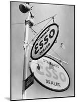 Esso Gasoline Dealer Sign on Chestnut St. in Philadelphia in 1939-null-Mounted Photo