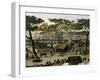 Establishing an Argentine Military Camp Along River Parana, Detail-Candido Lopez-Framed Giclee Print