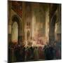 Estates General of Paris Meeting in Notre-Dame after the Death of Charles IV (1295-1328)-Jean Alaux-Mounted Giclee Print