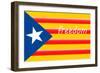 Estelada; Catalan Independence Flag-Juan Carlos B.-Framed Art Print