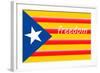 Estelada; Catalan Independence Flag-Juan Carlos B.-Framed Art Print