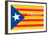 Estelada; Catalan Independence Flag-Juan Carlos B.-Framed Art Print