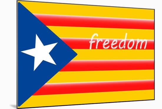 Estelada; Catalan Independence Flag-Juan Carlos B.-Mounted Art Print