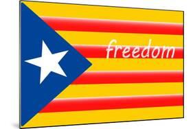 Estelada; Catalan Independence Flag-Juan Carlos B.-Mounted Art Print