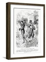 Estella and Pip in Miss Havisham's Garden, Illustration from Great Expectations-Harry Furniss-Framed Giclee Print