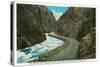 Estes Park, Colorado - Big Thompson Canyon View of the Narrows, c.1938-Lantern Press-Stretched Canvas