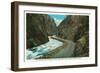 Estes Park, Colorado - Big Thompson Canyon View of the Narrows, c.1938-Lantern Press-Framed Art Print