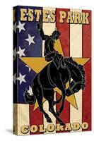 Estes Park, Colorado - Bucking Horse-Lantern Press-Stretched Canvas