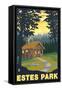 Estes Park, Colorado - Cabin Scene, c.2009-Lantern Press-Framed Stretched Canvas