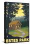 Estes Park, Colorado - Cabin Scene, c.2009-Lantern Press-Stretched Canvas