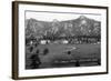 Estes Park, Colorado, Exterior View of the Stanley Hotel-Lantern Press-Framed Art Print