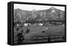 Estes Park, Colorado, Exterior View of the Stanley Hotel-Lantern Press-Framed Stretched Canvas