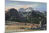 Estes Park, Colorado - Longs Peak View-Lantern Press-Mounted Art Print