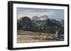 Estes Park, Colorado - Longs Peak View-Lantern Press-Framed Art Print