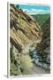 Estes Park, Colorado - Lyons-Allen's Park View of South St. Vrain Canyon-Lantern Press-Stretched Canvas